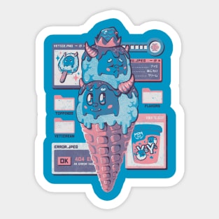 Yetice Cream - Cute Geek Ice Cream Yeti Snowman Gift Sticker